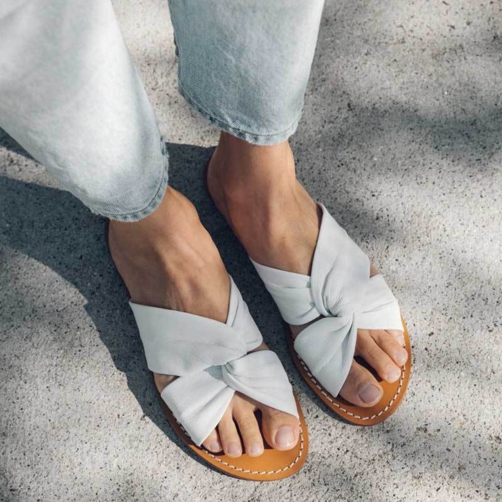 Soludos Clara Beach Slide - White, like new, size 9